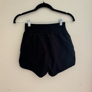 black athletic shorts